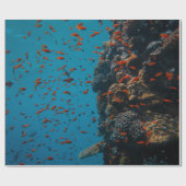 Farbige Fische und Riffe Geschenkpapier (Flach)