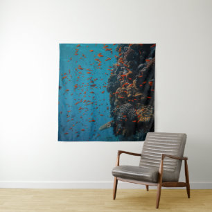 Farbige Fische und Riffe Wandteppich