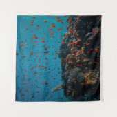 Farbige Fische und Riffe Wandteppich (Vorderseite)