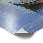 Farbige Fischerboote im Hafen von Fotodruck (Ecke)