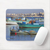 Farbige Fischerboote im Hafen von Mousepad (Mit Mouse)