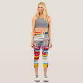 Farbige Fischerboote, Kap Verde Capri Leggings (Vorderseite)