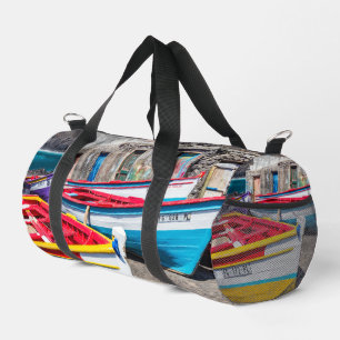 Farbige Fischerboote, Kap Verde Duffle Bag