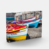 Farbige Fischerboote, Kap Verde Fotoblock (Links)