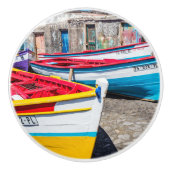 Farbige Fischerboote, Kap Verde Keramikknauf (Vorderseite)