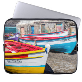 Farbige Fischerboote, Kap Verde Laptopschutzhülle
