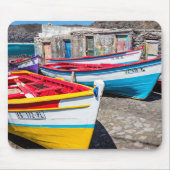 Farbige Fischerboote, Kap Verde Mousepad (Vorne)