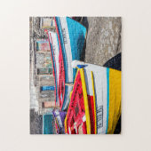 Farbige Fischerboote, Kap Verde Puzzle (Vertikal)