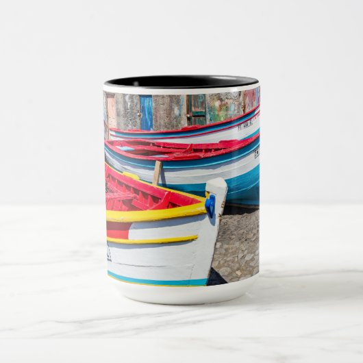 Farbige Fischerboote, Kap Verde Tasse (Zentrum)