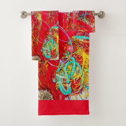 Farbige Fischernetze Badhandtuch Set (Insitu)