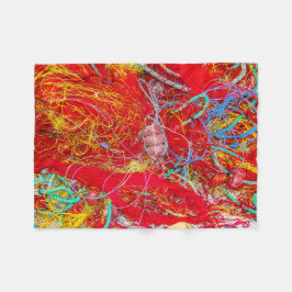 Farbige Fischernetze Fleecedecke