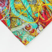 Farbige Fischernetze Fleecedecke (Ecke)