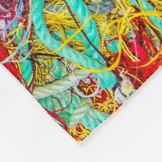 Farbige Fischernetze Fleecedecke (Ecke)