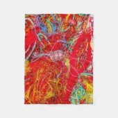 Farbige Fischernetze Fleecedecke (Vorderseite)