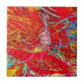 Farbige Fischernetze Fliese (Vorderseite)