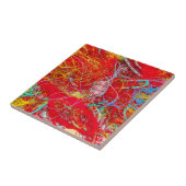 Farbige Fischernetze Fliese (Seite)