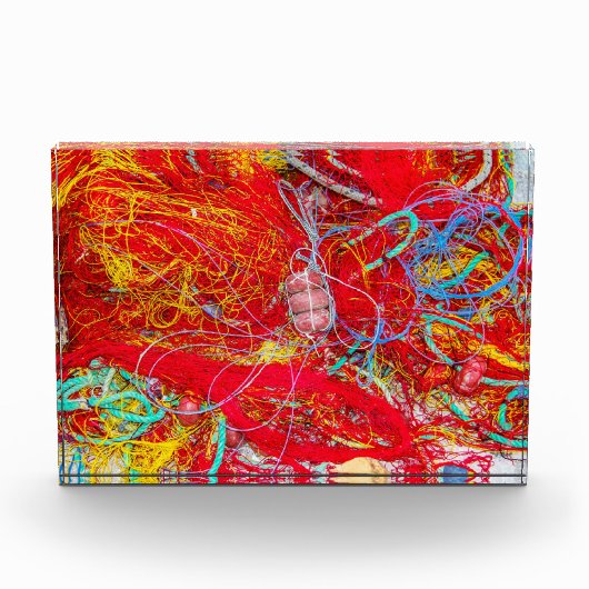 Farbige Fischernetze Fotoblock (Vorderseite)