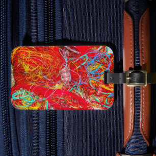 Farbige Fischernetze Gepäckanhänger