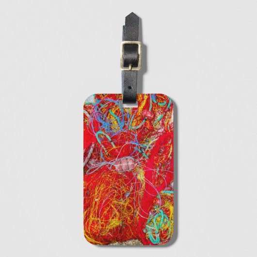 Farbige Fischernetze Gepäckanhänger (Vorderseite Vertikal)