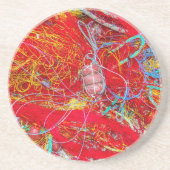 Farbige Fischernetze Getränkeuntersetzer (Vorne)