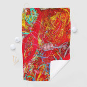 Farbige Fischernetze Golfhandtuch (Insitu)