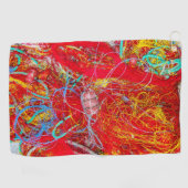 Farbige Fischernetze Golfhandtuch (Horizontal)