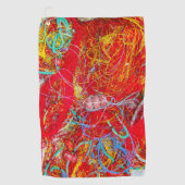 Farbige Fischernetze Golfhandtuch (Vorderseite)