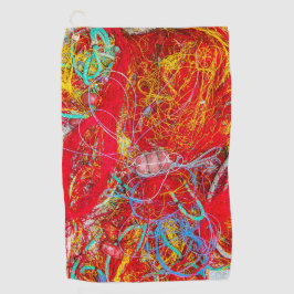 Farbige Fischernetze Golfhandtuch