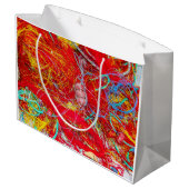 Farbige Fischernetze Große Geschenktüte (Rückseite Schrägansicht)