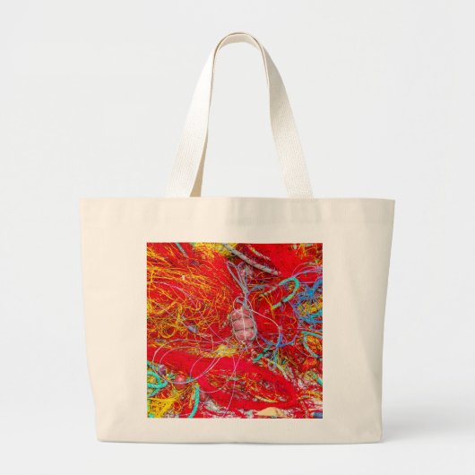 Farbige Fischernetze große Totttasche Jumbo Stoffbeutel (Vorne)