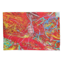 Farbige Fischernetze Kissenbezug