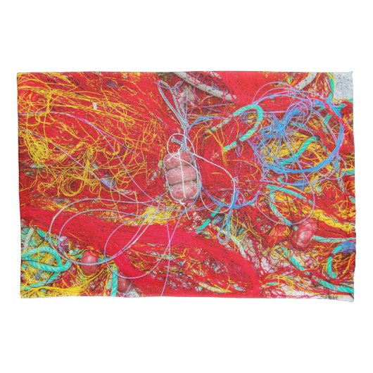 Farbige Fischernetze Kissenbezug (Vorderseite)