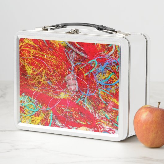 Farbige Fischernetze Metall Brotdose (Beispiel)