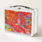 Farbige Fischernetze Metall Brotdose (Vorderseite)