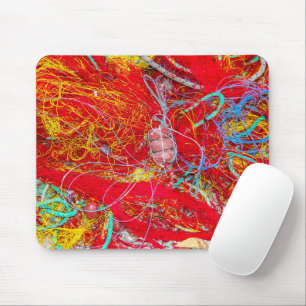 Farbige Fischernetze Mousepad