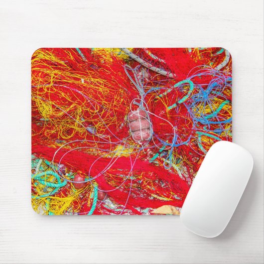 Farbige Fischernetze Mousepad (Mit Mouse)