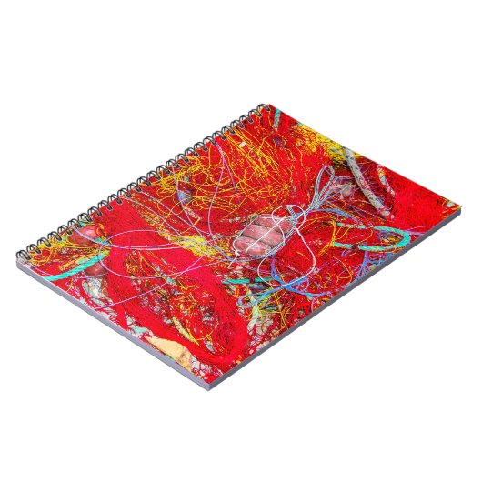 Farbige Fischernetze Notizblock (Linke Seite)