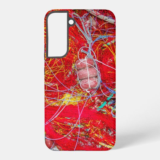 Farbige Fischernetze Samsung Galaxy Hülle (Rückseite)