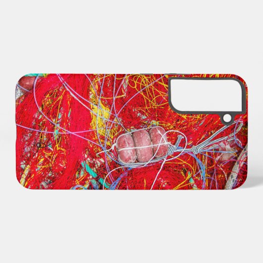Farbige Fischernetze Samsung Galaxy Hülle (Rückseite (Horizontal))