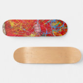 Farbige Fischernetze Skateboard (Horizontal)