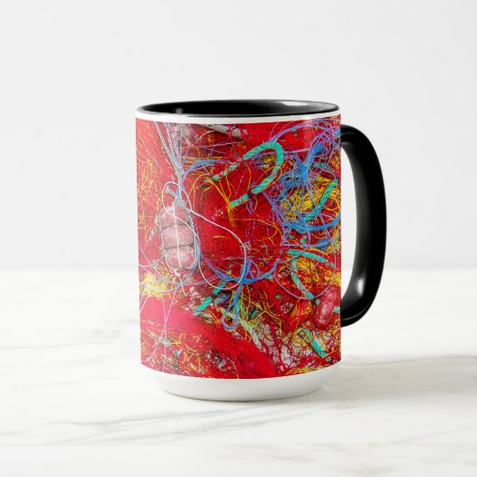 Farbige Fischernetze Tasse (VorderseiteRechts)