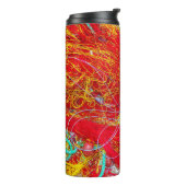 Farbige Fischernetze Thermosbecher (Nach links gedreht)