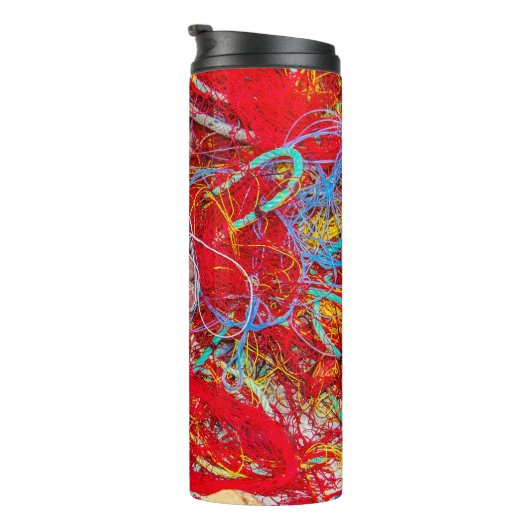 Farbige Fischernetze Thermosbecher (Nach rechts gedreht)