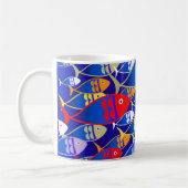 Farbige Fischgestaltung Kaffeetasse (Links)