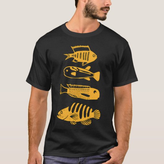 Farbige Fischsammlung – Verschiedene Fischillust T-Shirt (Vorderseite)