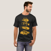Farbige Fischsammlung – Verschiedene Fischillust T-Shirt (Vorne ganz)