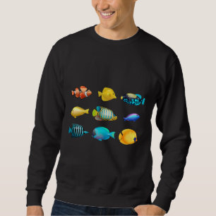 Farbige Fischsammlung Sweatshirt