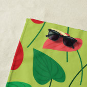 Farbige Flamingo-Blume, Muster, Handtuch (Beispiel)