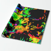 Farbige Flammen Geschenkpapier (Ungerollt)