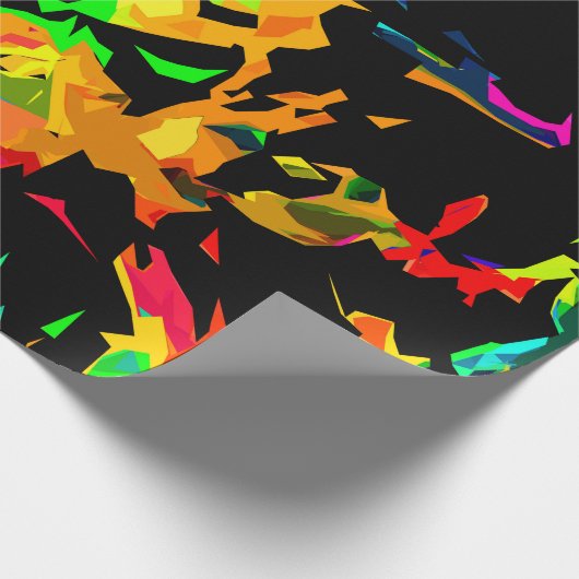 Farbige Flammen Geschenkpapier (Ecke)